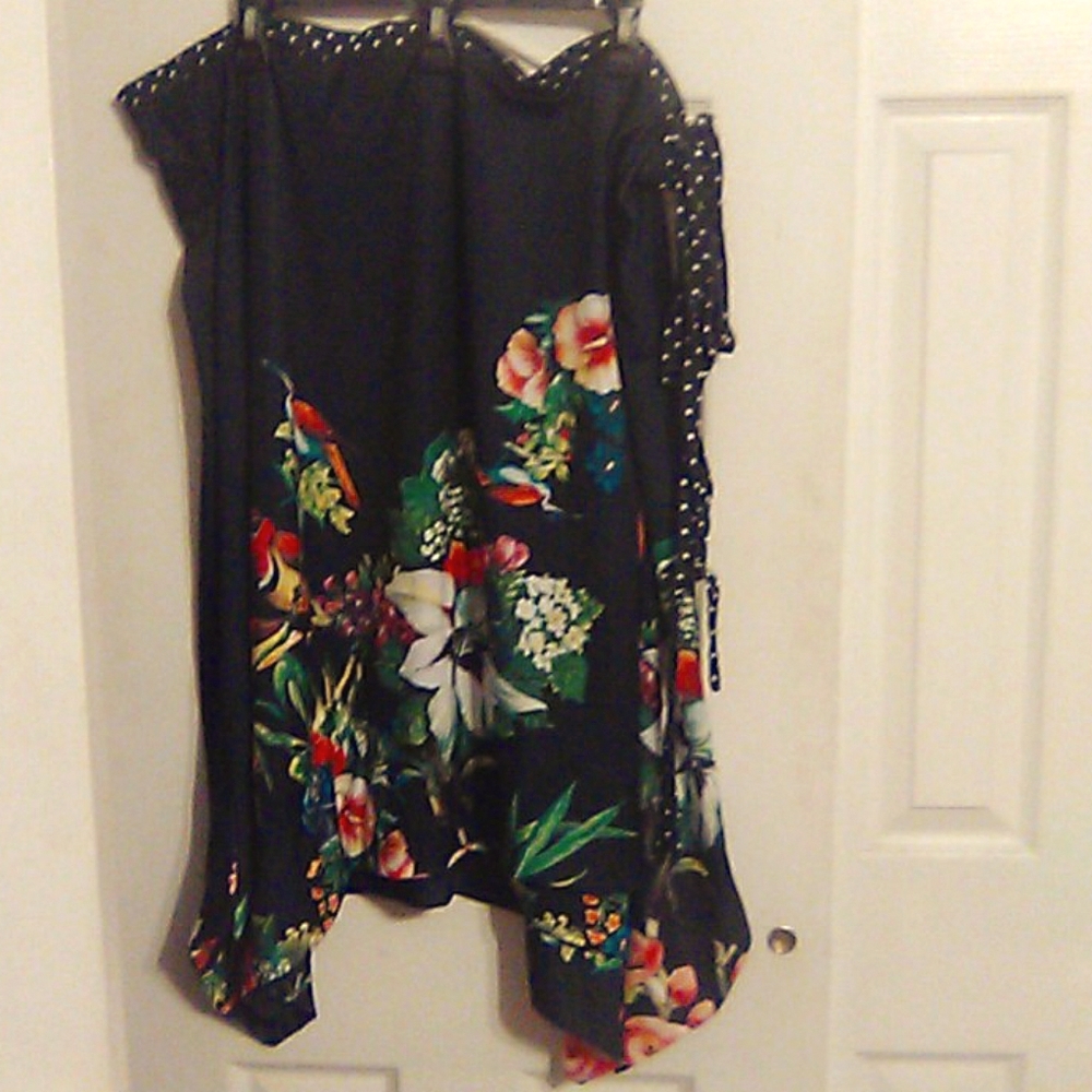 Tropical print skirt